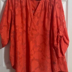 Torrid Orange 3/4 Sleeve Boxy Tunic